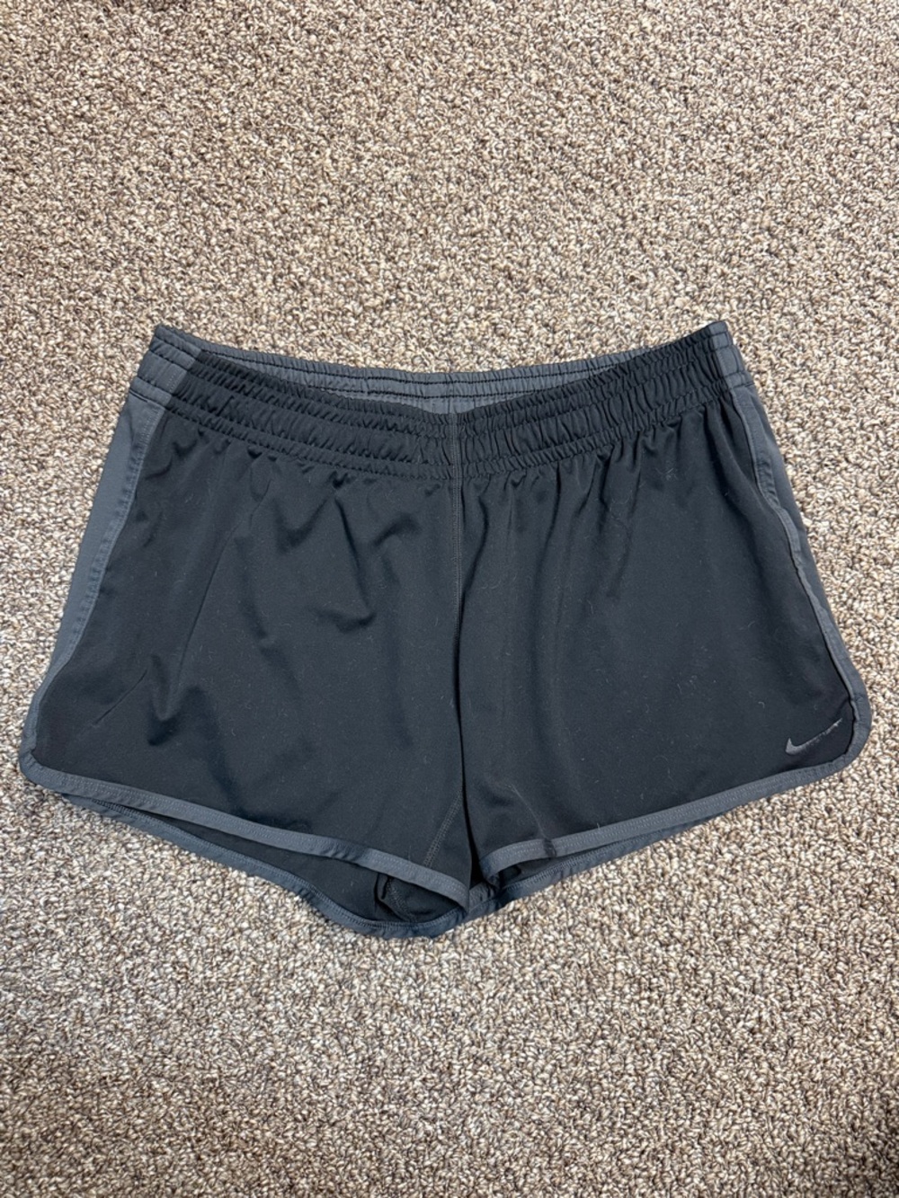 Nike Dri-FIT Running Shorts Black Gray Size Large Athletic Gym